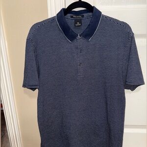 Scotch & Soda Men’s Navy Striped Polo Shirt